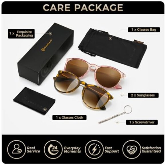Premium Vintage Round Sunglasses Polarized Lenses UV400 Protection main image 2
